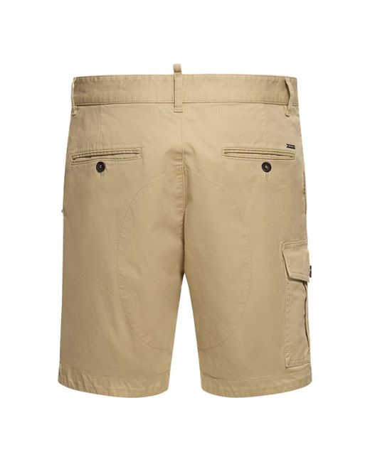 DSquared² Natural Sexy Cargo Stretch Cotton Shorts for men