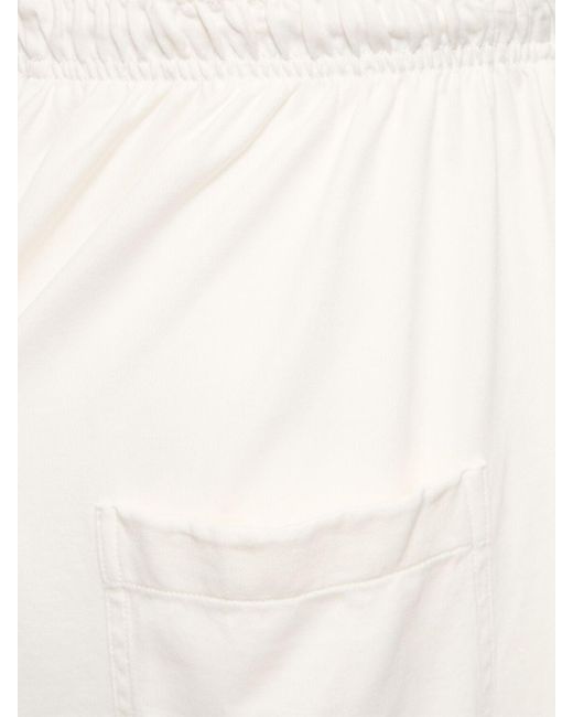 Hed Mayner White Cotton Jersey Pants for men
