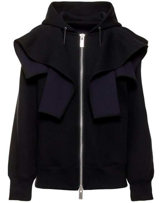 Sacai Black Sponge Sweatshirt Hoodie