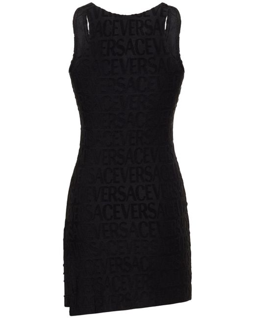 Versace Black Allover Minidress