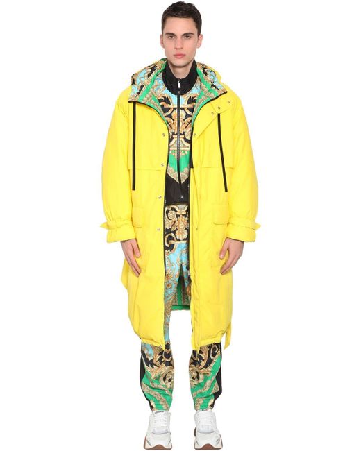 yellow versace coat