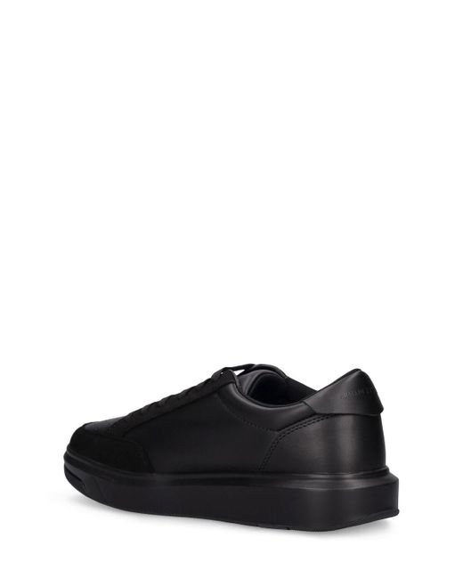 Armani Exchange Black Leather Low Top Sneakers for men