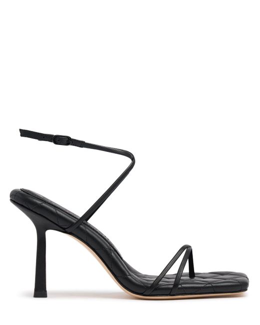 STUDIO AMELIA Black 90mm Outlaw Leather Sandals