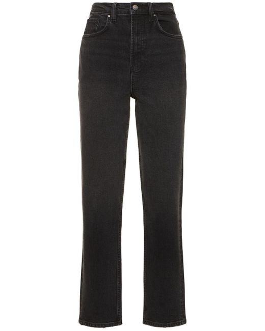 Jeans dritti vita alta bry di Anine Bing in Black