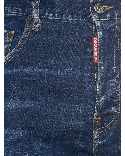 Jeans 6 in denim di cotone stretch di DSquared² in Blue da Uomo