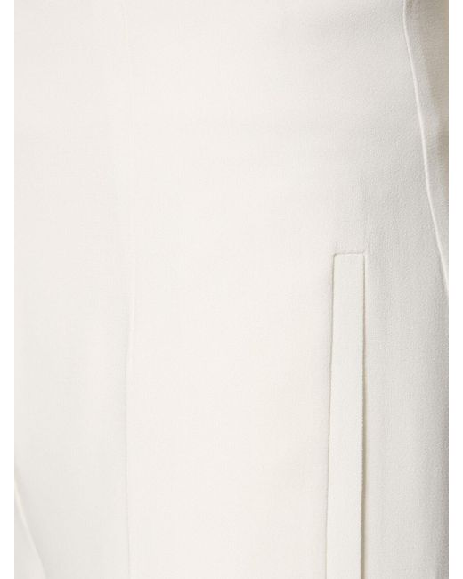 Pantalones anchos de satén Alberta Ferretti de color White