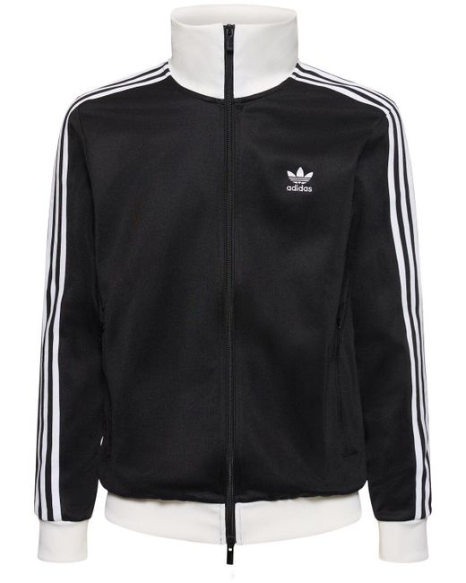 Adidas Originals Black Beckenbauer Cotton Blend Track Jacket for men