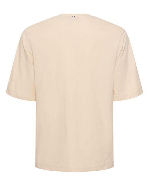 T-shirt in jersey di cotone con logo di Burberry in Natural da Uomo