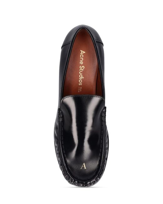 Acne Black 35Mm Babi Leather Loafers