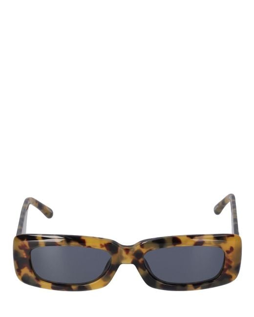 The Attico Blue Mini Marfa Squared Acetate Sunglasses
