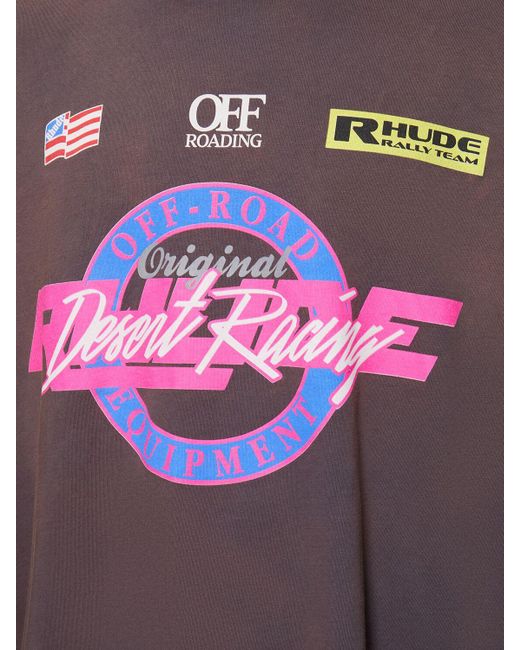 Rhude Gray Desert Racing Long Sleeve T-Shirt for men