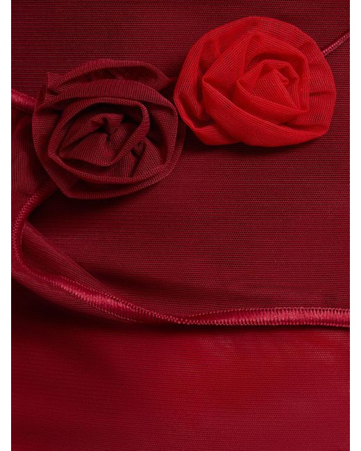 Oseree Red Minikleid Aus Mesh "rose"
