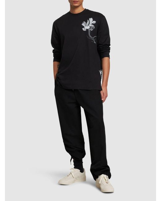 Y-3 Black Gfx Long Sleeve T-Shirt for men