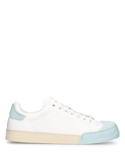 Marni White Dada Bumper Leather Low Top Sneakers for men