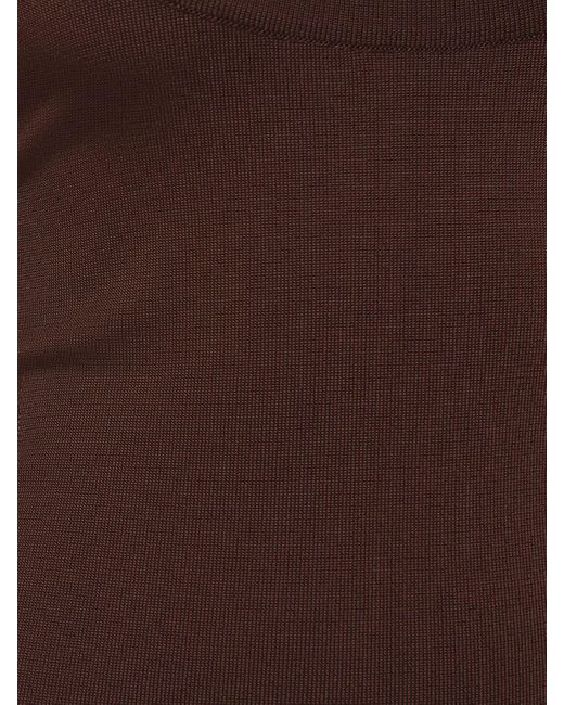 Robe courte en viscose mélangée Saint Laurent en coloris Brown