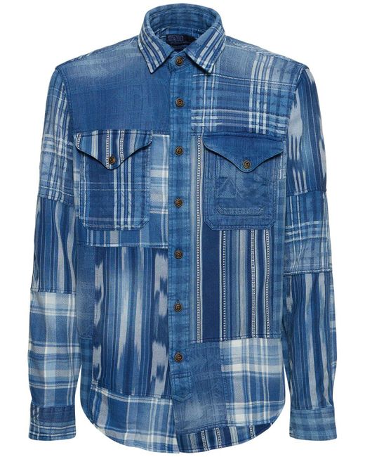 Polo Ralph Lauren Outdoorhemd Aus Flanell-patchwork in Blue für Herren
