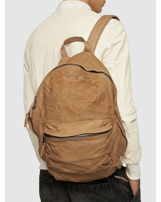 Giorgio Brato Natural Leather Backpack for men