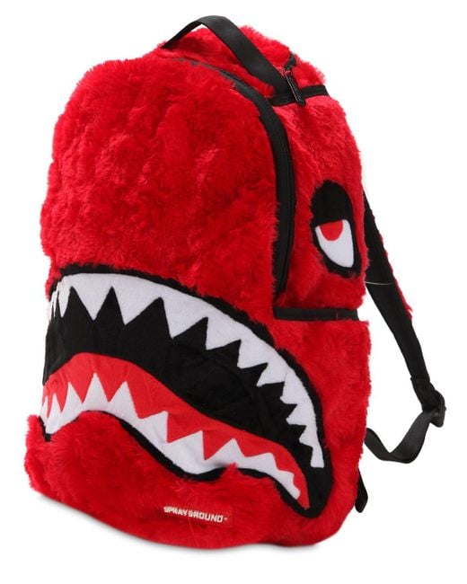 Sprayground Red Fur Monster Backpack for men