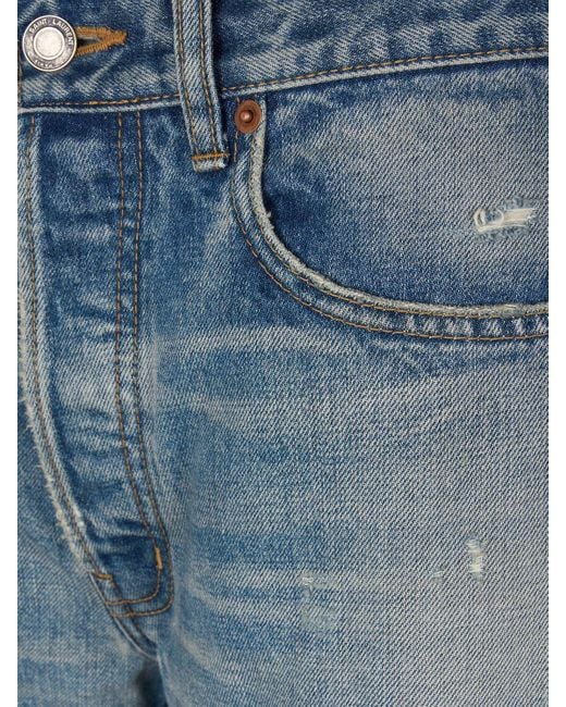 Jeans mick in denim di cotone di Saint Laurent in Blue da Uomo