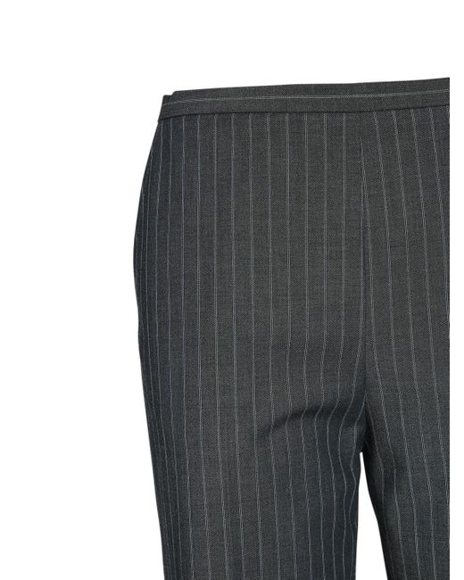 Pantalon en tissu technique stretch à rayures Ganni en coloris Gray