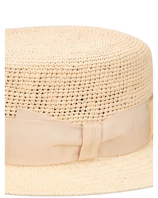Borsalino Natural Kris Semi-Crochet Straw Panama Hat