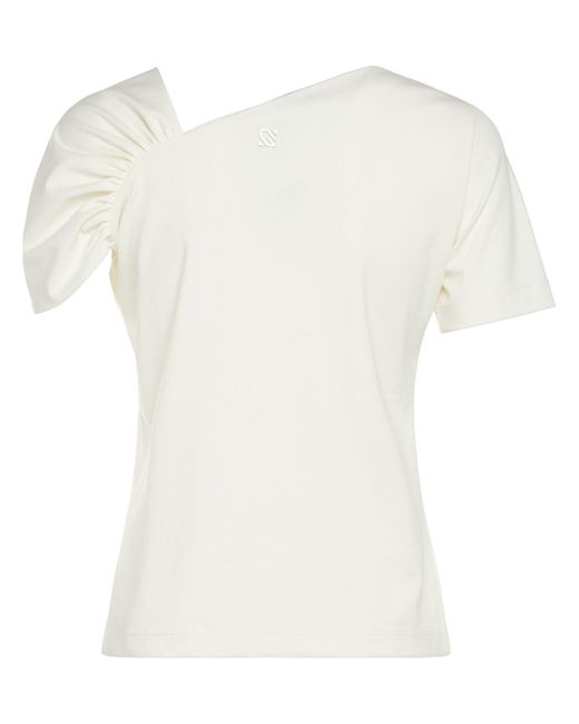 GIUSEPPE DI MORABITO White Verziertes Oberteil Aus Baumwollmischung