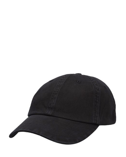 Gorra de baseball de sarga de algodón Acne de hombre de color Black