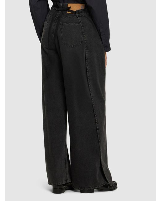 MM6 by Maison Martin Margiela Black High Rise Wide Jeans