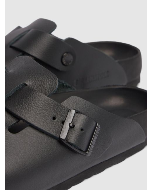 Birkenstock Black Boston Exquisite Leather Sandals for men