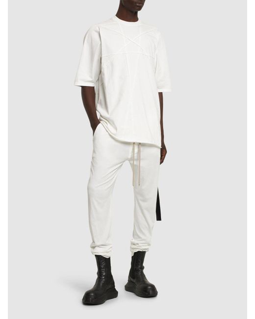 Pantalones de algodón con cordones Rick Owens de hombre de color White