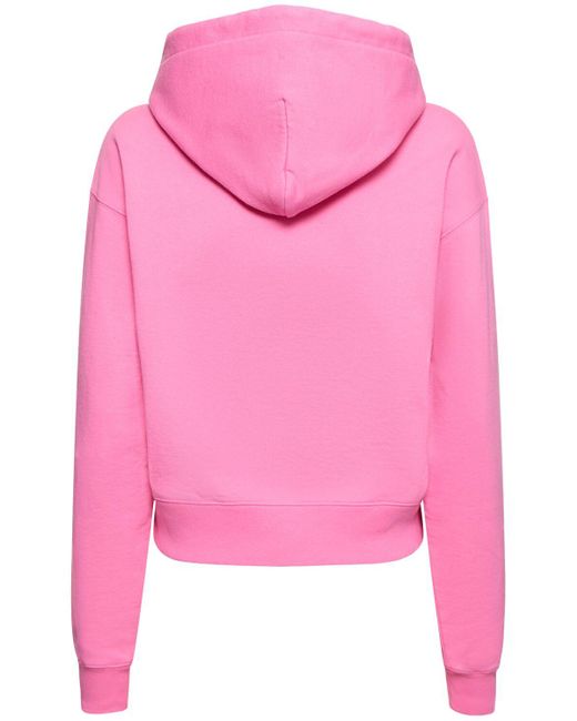 Felpa le hoodie gros grain in cotone di Jacquemus in Pink