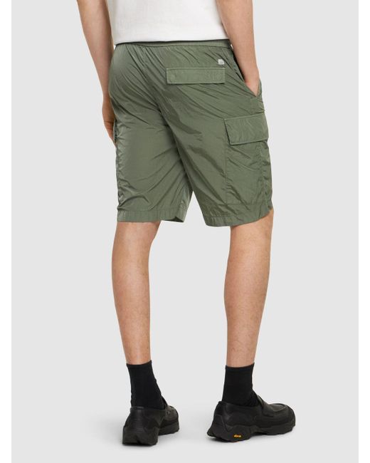 C P Company Green Chrome-r Cargo Shorts for men