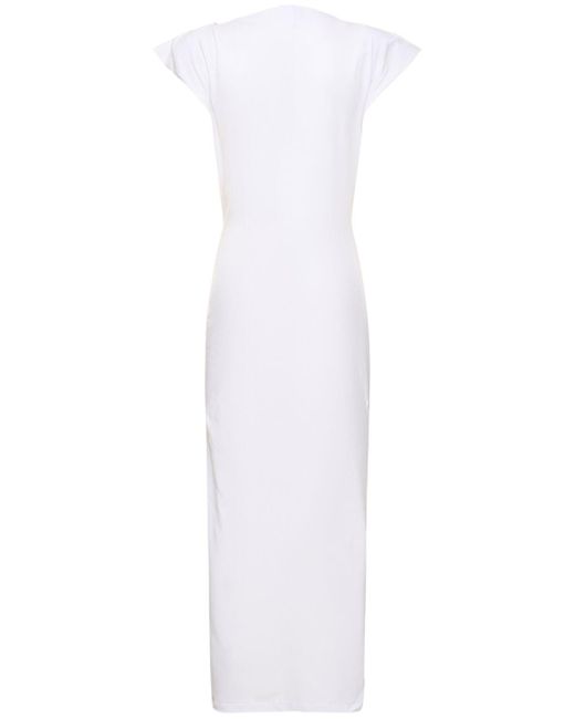 Vestido maxi de algodón manga corta Isabel Marant de color White