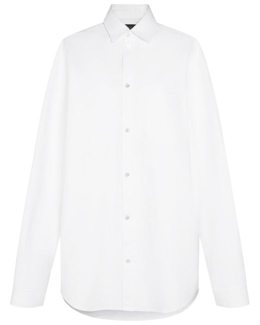 Balenciaga White Outerwear Cotton Poplin Shirt