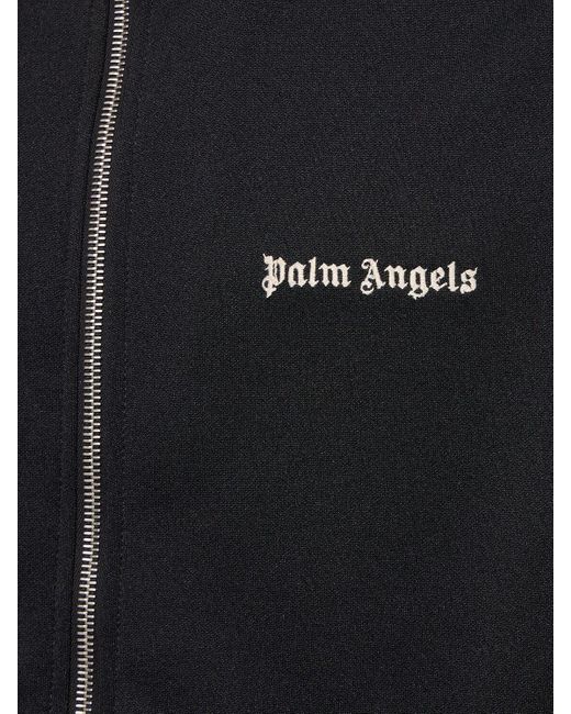 Palm Angels Black Track Jacket With Bands for men