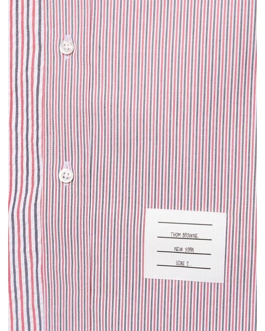 Thom Browne Pink Button Down Cotton Straight Fit Shirt for men