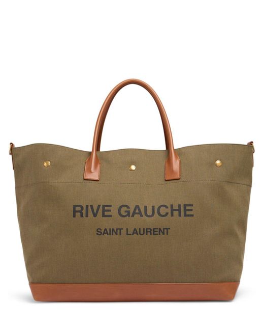 Saint Laurent Brown Maxi Cabas Rive Gauche Tote Bag for men