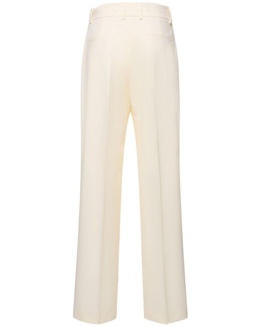 Pantalon en laine stretch MSGM en coloris White