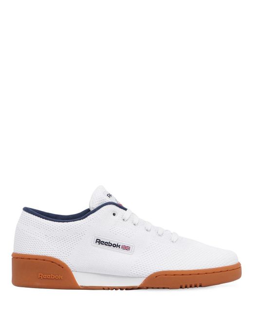 Reebok White Workout Clean Og Knit Sneakers for men