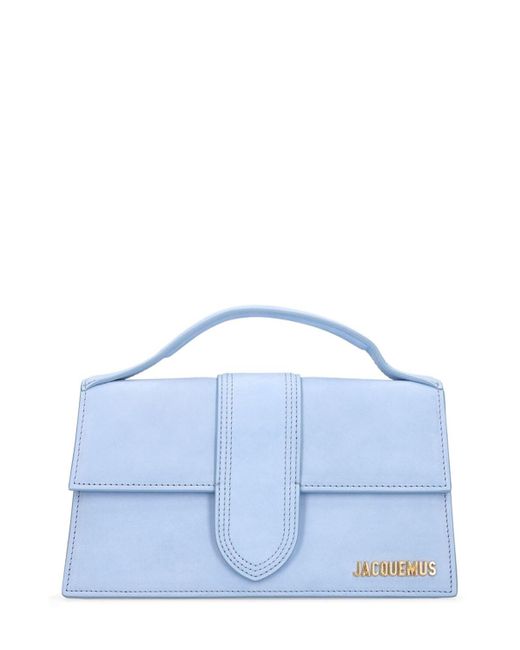 Jacquemus Le Grand Bambino Leather Top Handle Bag in Light Blue (Blue
