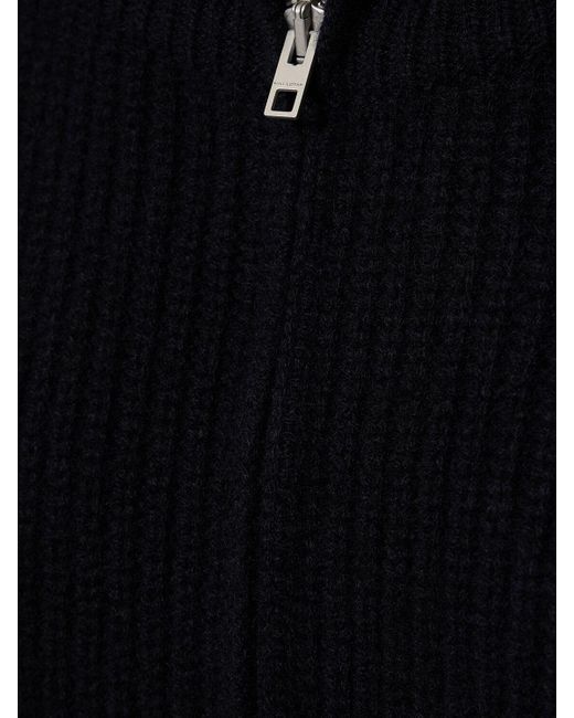 Nili Lotan Black Garza Half Zip Cashmere Sweater
