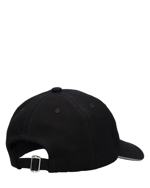 Cappello baseball in tela di cotone con logo di MARINE SERRE in Black da Uomo