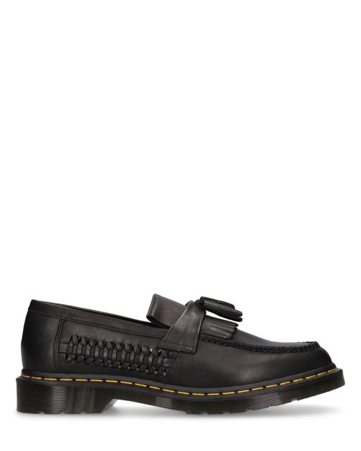Dr. Martens Black Adrian Woven Leather Loafers for men