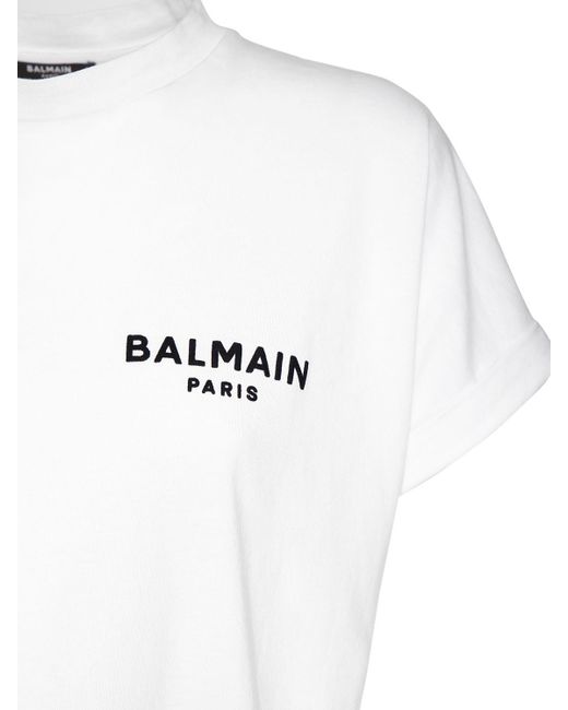 Balmain コットンクロップドtシャツ White