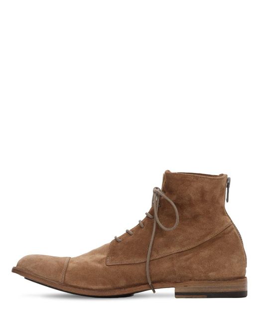 Pantanetti 25mm Suede Zip Ankle Lace-up Boots in Brown for Men | Lyst UK