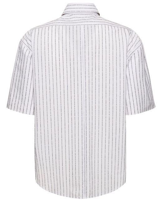 Camisa de popelina de algodón manga corta Vivienne Westwood de hombre de color White