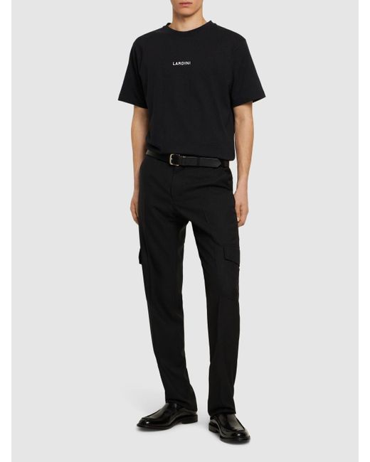 Lardini T-shirt Aus Baumwolle in Black für Herren