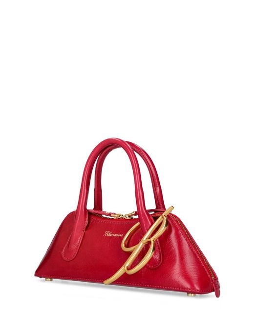 Borsa mini bugatti in pelle di Blumarine in Red