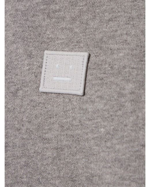 Acne Gray Fairah Hooded Cotton Sweatshirt for men