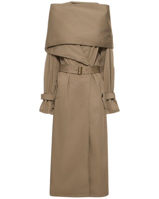 Acne Natural Oversized Cotton Twill Trench Coat